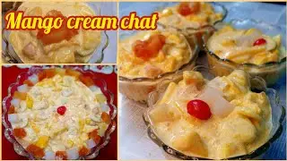 Mango creamy fruit chat | Mango cream chat | Fruit chat | Easy and quick recipe