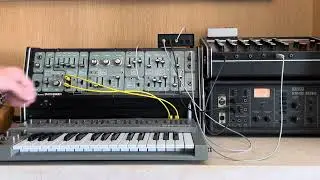 8/6/24 (mixer test) Roland SH-101 & System 100 Model 102 + Yamaha EM-100 + Korg SE-500