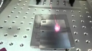 2D Barcode marking on aluminum done by Fiber Laser marking machine