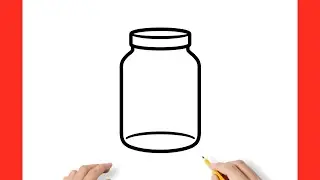 How to draw a POT step by step / drawing glass jar easy