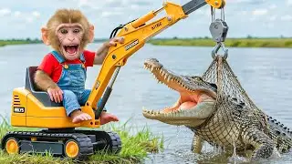 🔥🐒💦 Monkey NaNa Rescues a Drowning Bunny&hellip; But a Hidden Crocodile Suddenly Appears! 🐰🐊😱