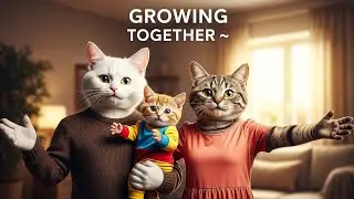 Growing Together 🐱💚 Cat Family Journey