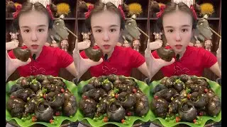 ASMR MUKBANG SEAFOOD DELICIOUS PORK BELLY  EATING SHOW  CHINESE MUKBANGI吃播 MeatM