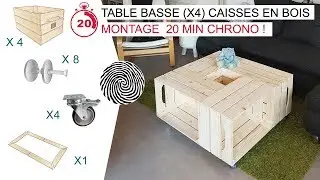 Le fameuse table basse (x4) caisses en bois par Simply a Box