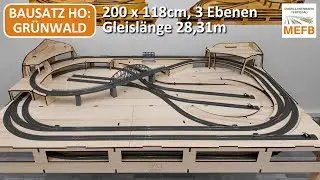 Modelleisenbahn bauen | Fertiganlage |Holzbausatz | Spur H0 | MEFB | Gr&uuml;nberg