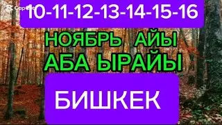 БИШКЕК АБА ЫРАЙЫ 10-11-12-13-14-15-16 НОЯБРЬ КУНКУ 