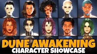 Dune: Awakening: демонстрация создания персонажей &mdash; прекрасные мужские и женские персонажи, слайд...