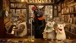 Cats Swing Jazz | Vinyl Grooves & Gentle Jazz with Mice