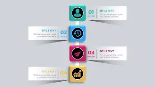 Slide Design 4 Step Rectangular Infographic di Powerpoint