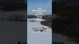 Check out how our custom home build project looks in the snow! #snowday #builders #dronefootage
