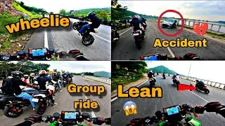 sunday udaipur group ride🚀 || mt15 wheelie😱 car accident💔 in rani road #automobile
