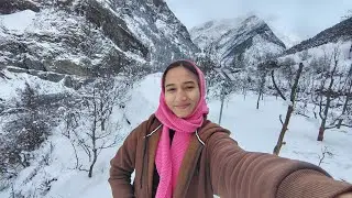 SNOWFALL IN LAHUL SPITI🥶❄️|| winter 🥶❄️||winter is here 🏔️ #winter #village #snowfall