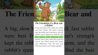 The Friendship of a Bear and a Rabbit|English Reading and Listening#easyenglish #englishforbeginners