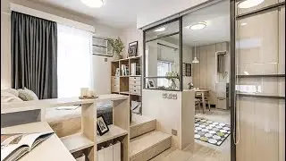 Tiny Apartment With Hidden Storage And Glass Walls | Micro Studio Apartment Tour | Never Too Small