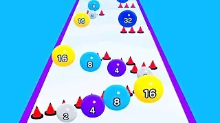 Ball Run 3D: Number Merge 2048 Asmr ! All Levels Gameplay Level (15-19) android, ios