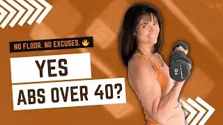 Тренировка стоя на пресс, корпус и равновесие для женщин 40+ (низкая ударная нагрузка и акцент на...