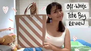 OFF WHITE BAG REVIEW DIAGONAL LINES TOTE BAG IN NUDE COLOUR!