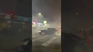 CTSV BURNOUT‼️ GUY ALMOST GETS HIT‼️ #cars #drift #v8cars #drifting #loud #viral #subscribe