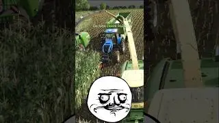 TWO HARVESTERS - ONE TRAILER, WHAT COULD GO WRONG? | Farming Simulator 25 #shorts #farmingsimulator