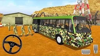 Army Bus Driver US Soldier Transport Duty 2017 - Offroad Bus Driving - Android Gameplay #3