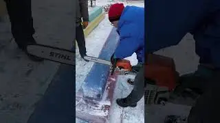 Making ice cubes #survival #realsnow #survivalbuilds #winterchallenge #handmade #construction