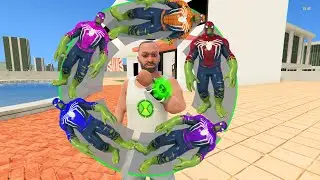 Franklin Playing As ALL HULK SPIDERMAN In INDIAN BIKE DRIVING 3D
