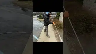 EXTREMELY DIRTY Concrete Pressure Washing For This Restaurant #pressurewashing #shorts
