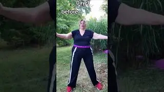 Hula hooping before and after results #hulahoop #beforeandafter