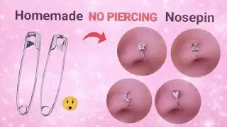 DIY Homemade Nose Pin/how to make nose ring with safety pin/homemade nose ring