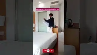bed making trial #Housekeeping #fast making #Guru# easy cleaning tips