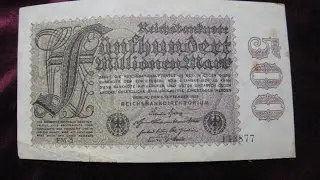 500 000 000  mark Reichsbanknote Berlin 1924 / бонистика