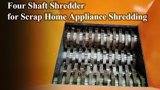 Four Shaft Shredder Equipment for Scrap Home Appliance Shredding - Powerful Shredder Machine.