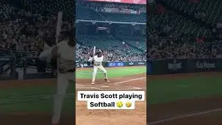 Travis Scott playing softball 😂