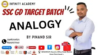 📚ANALOGY 📚✔️ IMPORTANT COCEPT 📗| BY PINAND SIR 👍🏼I INFINITY ACADEMY