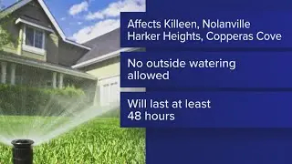 Large leak forces Bell County Water Control District 1 to implement 30% reduction of customer water