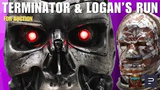 Светящийся череп эндоскелета Терминатора Т-800 и оригинальный робот Logan's Run Box