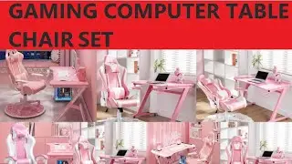 🎯 PREMIUM PINK  ERGONOMIC OFFICE GAMING TABLE CHAIR SET. #GamingChairTableSet