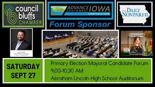 Council Bluffs City Primary Mayoral Candidate Forum at Abraham Lincoln High School 9-27-2025
