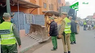 اليوم الثاني لحملة تحرير الملك العمومي بتجزئة حي الرياض و  جبيلات بالملحقة الجنوبية سيدي يوسف بن علي