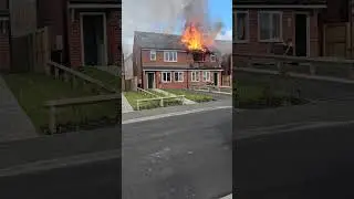 Fire Engulfs Newly Built House - Intense Flames Caught on Camera! 🔥 Part 1