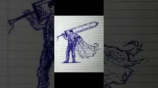 Stickman To Guts 🔥#shorts #guts #berserk #manga #popular #drawing #sketch #trending #viral
