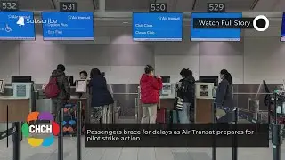 Пассажиры готовятся к задержкам в связи с подготовкой Air Transat к забастовке пилотов
