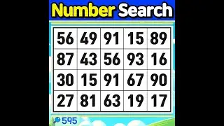 Number Search #595 Beating yesterday’s self is the true victory.【Match | brain game | puzzle 】