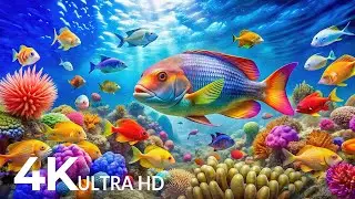 Magical AQUARIUM World 4K | Explore a Colorful Underwater World With Relaxing Music for Deep Sleep