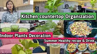 Kitchen countertop Organization,गर्मियों की हेल्दी रेसिपी और ड्रिंक,Indoor Plants styling Ideas