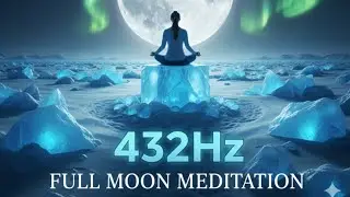 432Hz Full Moon Meditation - Arctic Serenity for Inner Peace & Focus