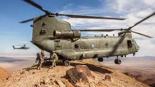 Chinook Helicopter Aerial Maneuvers in Mountainous Terrain | U.S. Air Force | MFA