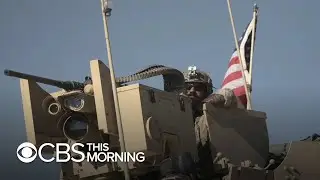 On the ground with U.S. military convoy protecting oil fields in northern Syria
