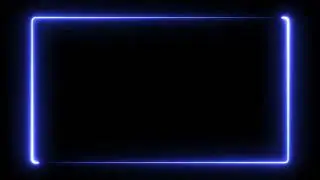 Blue Neon Rectangle Double Line Background Animation Loop || Royalty Free || No Copyright.