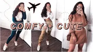 HOW TO LOOK CUTE WHILE BEING COMFY | AIRPORT OUTFITS